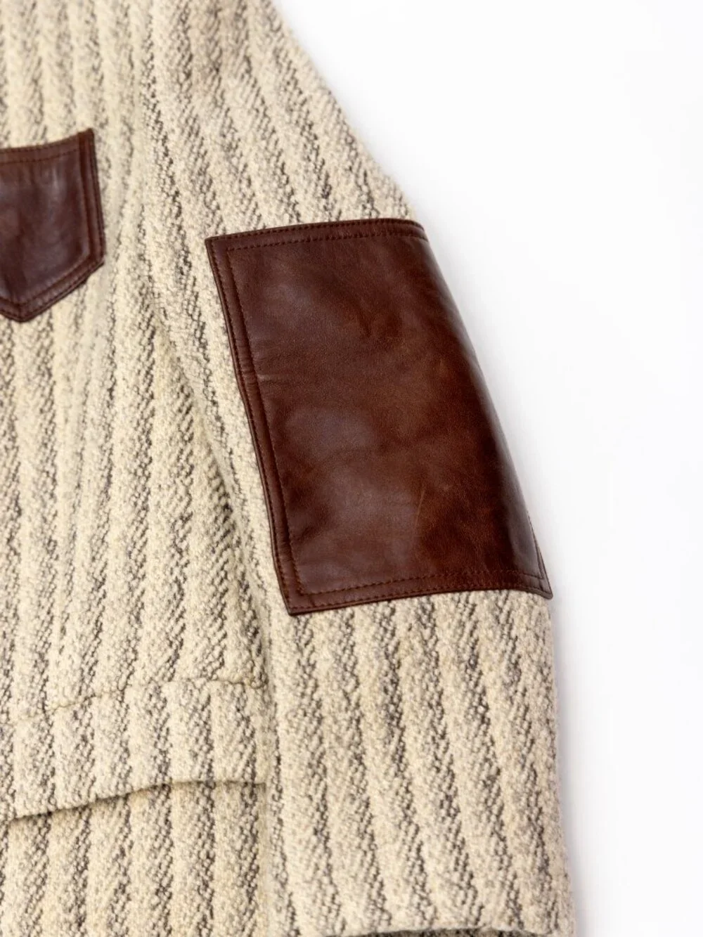 Acne Studio  Leather-Trimmed Wool-Blend Tweed - Picture 4 of 10